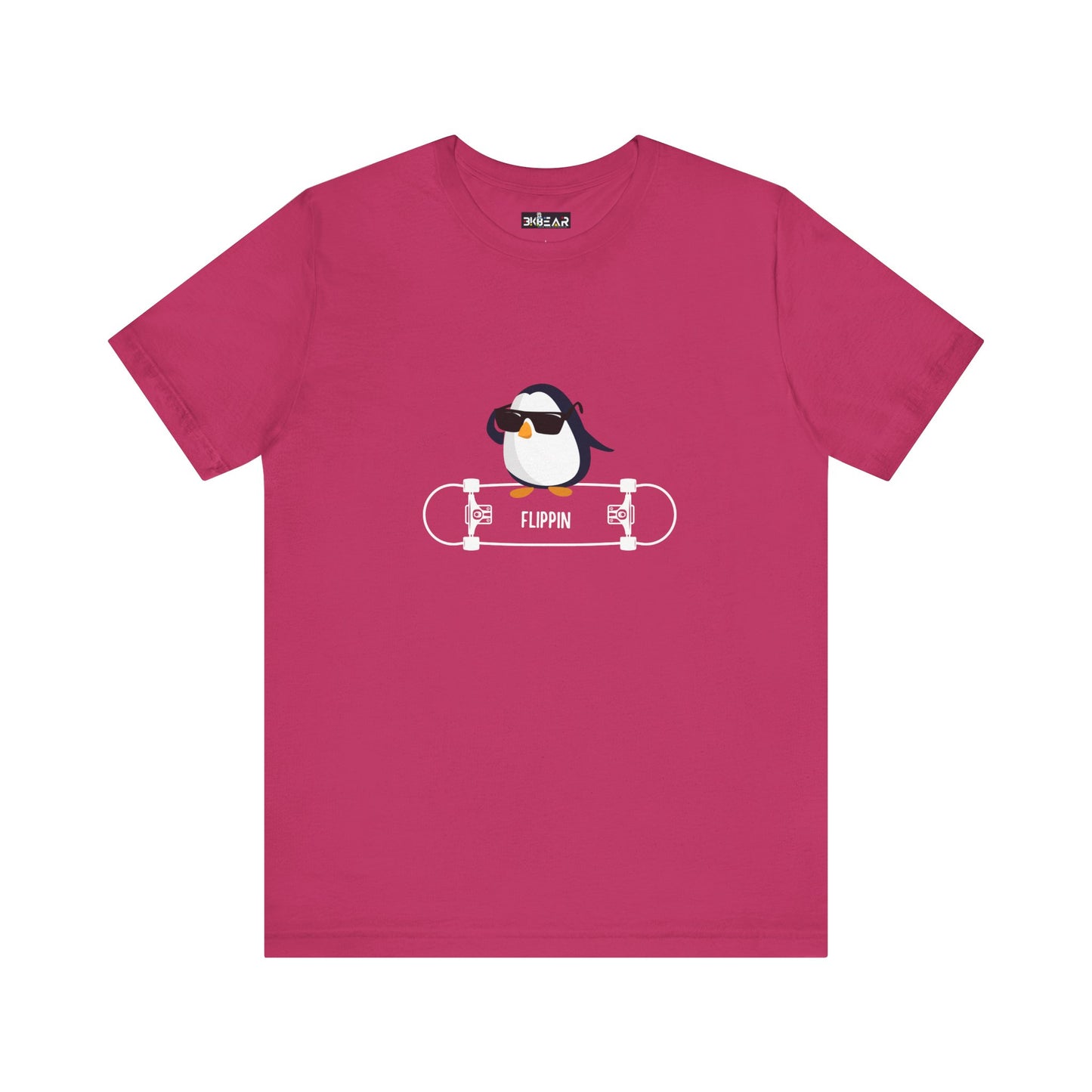 Adélie The Flippin Penguin. Unisex Jersey Short Sleeve Tee
