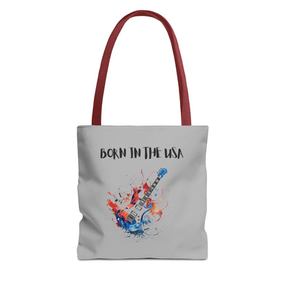 Born In The USA Guitar. Gray Tote Bag