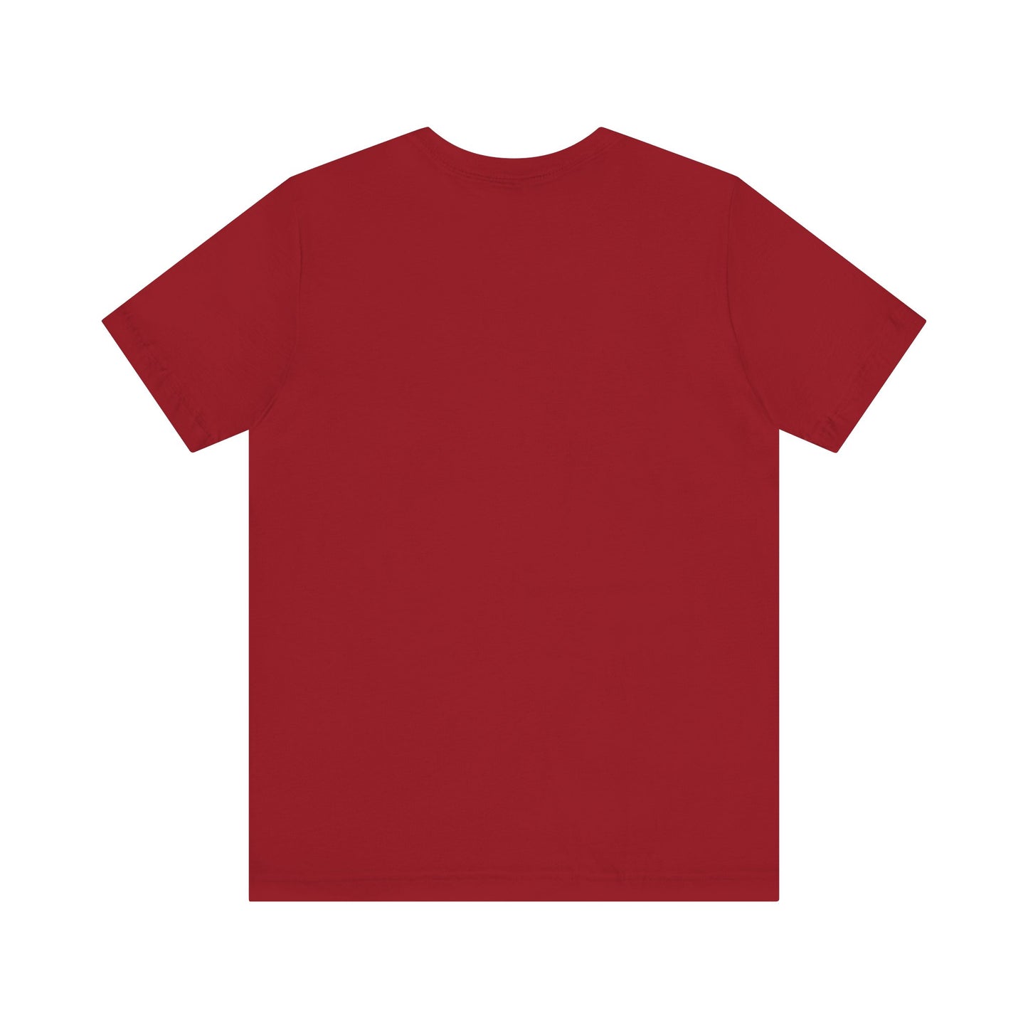 Solid Red. Unisex Jersey Short Sleeve Tee