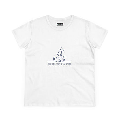 Purrfectly Pawsome – Dog And Cat Lover T-Shirt For Women
