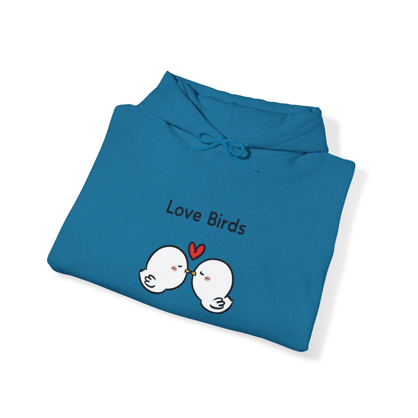 White Canary Love Birds. Unisex Hooded Sweatshirt.