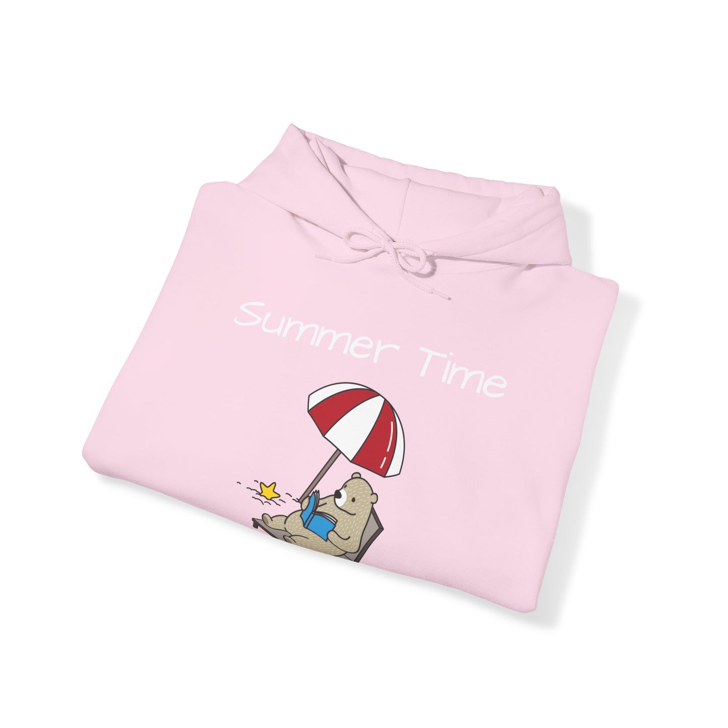 Summertime. Bear. Unisex Hooded Sweatshirt.