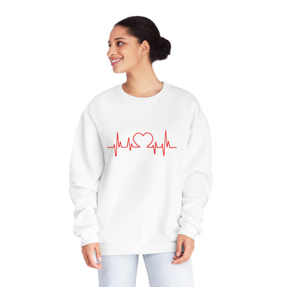 I Love You Heart Beat. Unisex NuBlend® Crewneck Sweatshirt