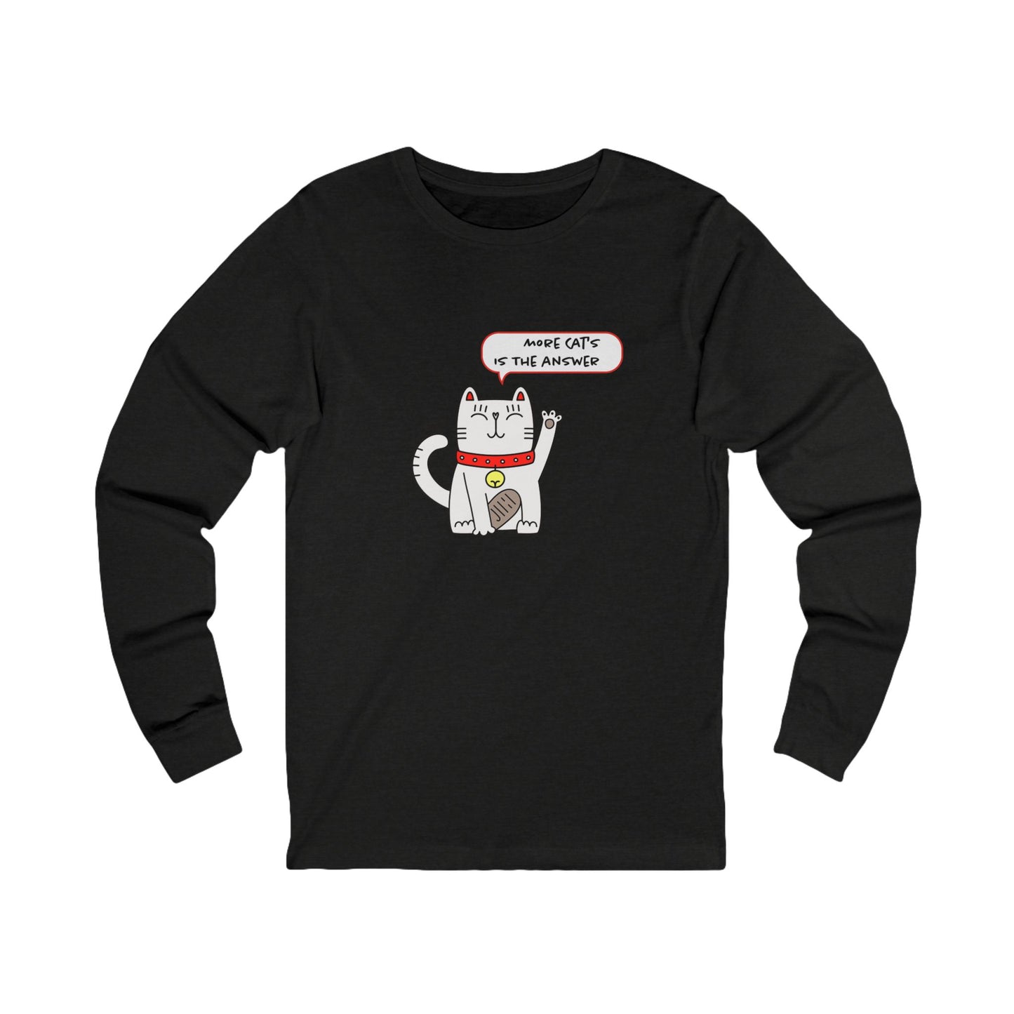 Oliver Says More Cats Is The Answer. Unisex Jersey Long Sleeve Tee