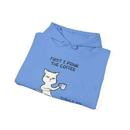 Oliver The Cat Drinking Coffee To Kick Start The Day Hoodie