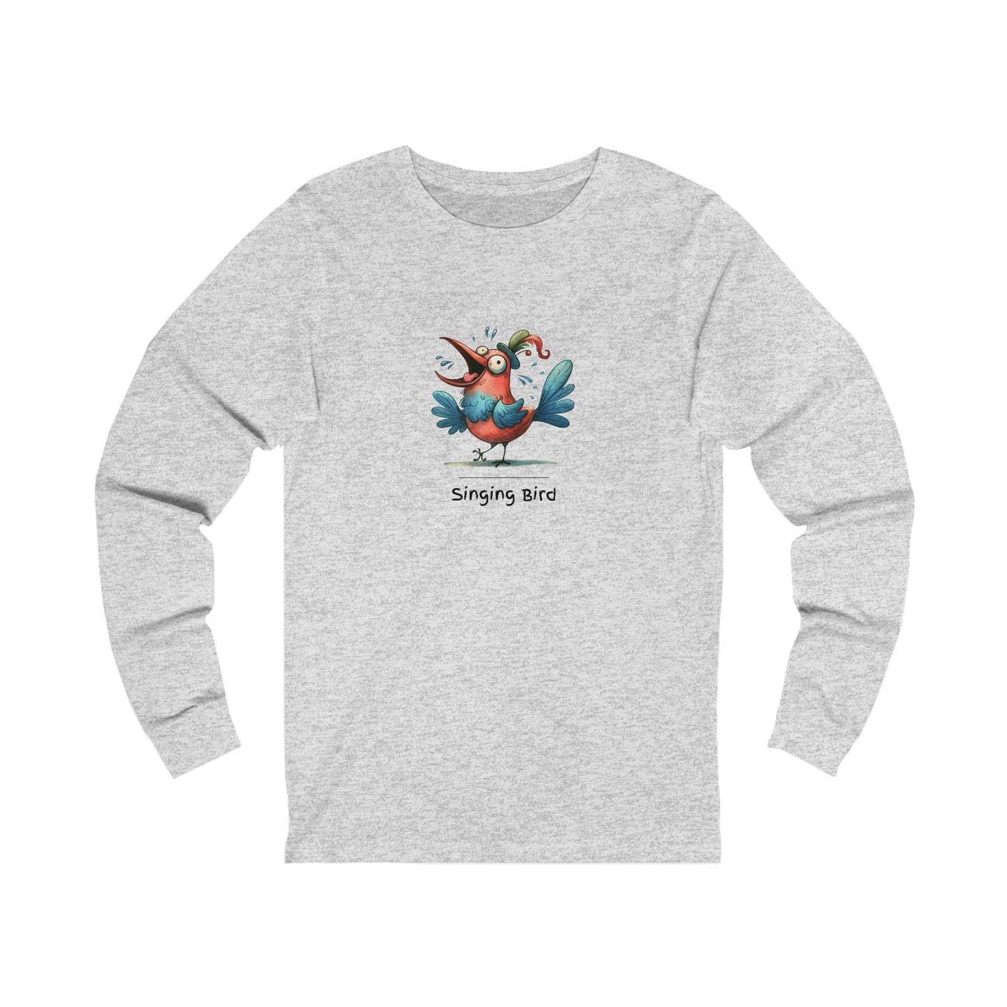 Singing bird. Unisex Jersey Long Sleeve Tee