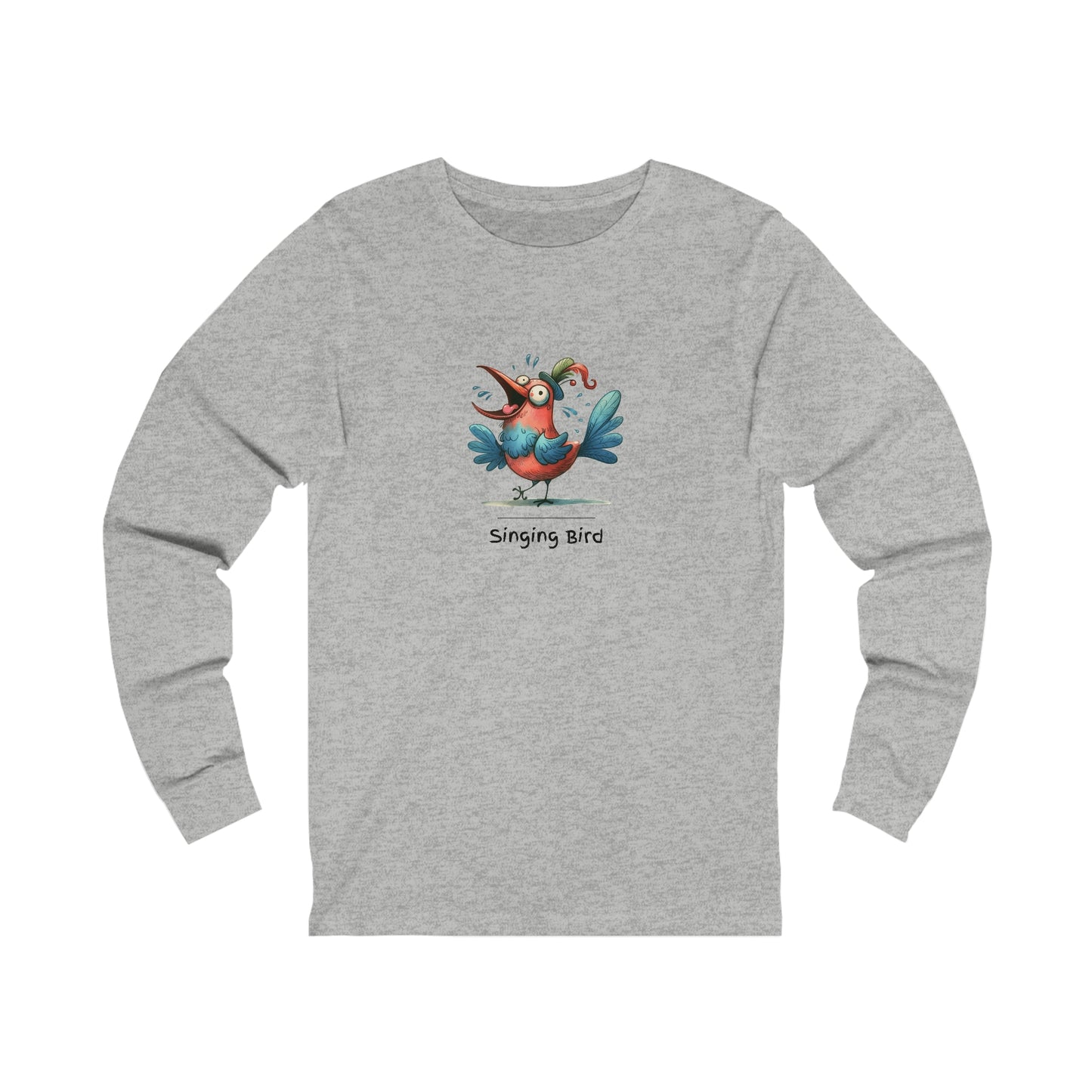 Singing bird. Unisex Jersey Long Sleeve Tee