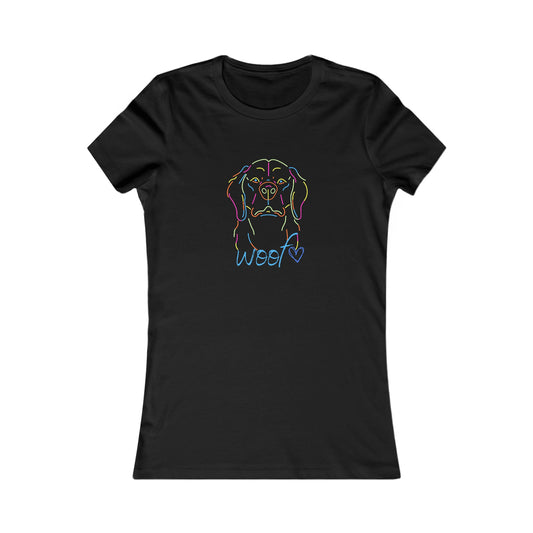 Colorful Retriever. Woof. Women's Favorite Tee