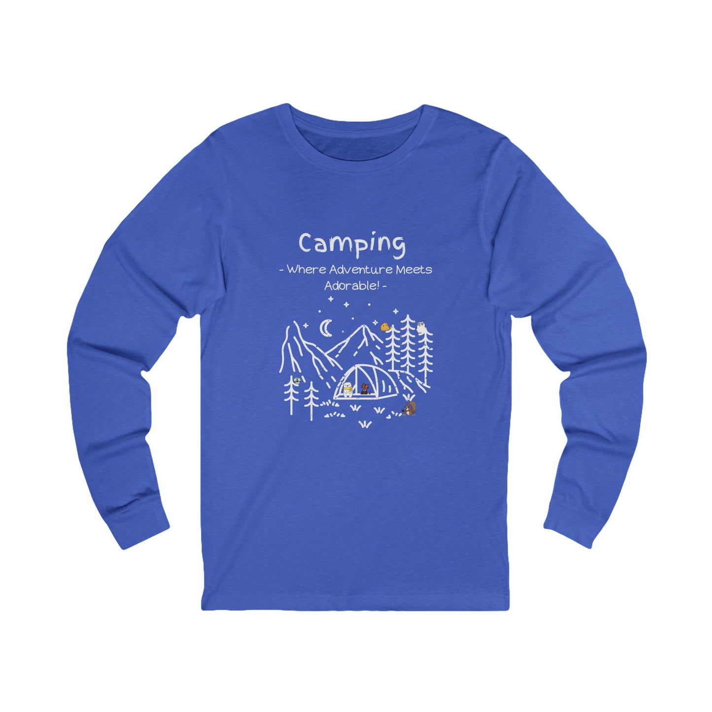 Camping. Where Adventure Meets Adorable. Unisex Jersey Long Sleeve Tee