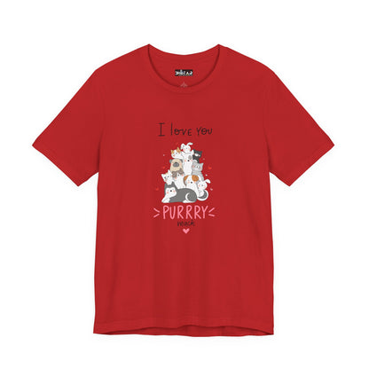 Adorable Animals that Love You Purry Much. Unisex Jersey Short Sleeve Tee