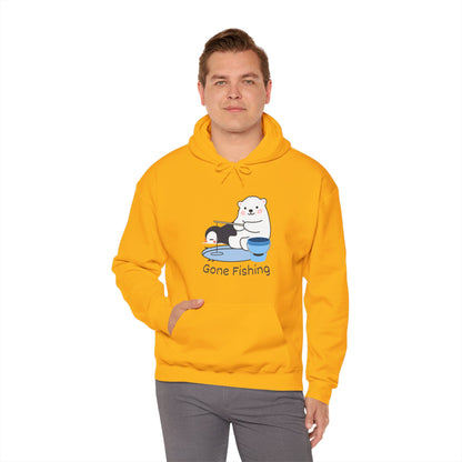 Gone Fishing. Unisex Hooded Sweatshirt.