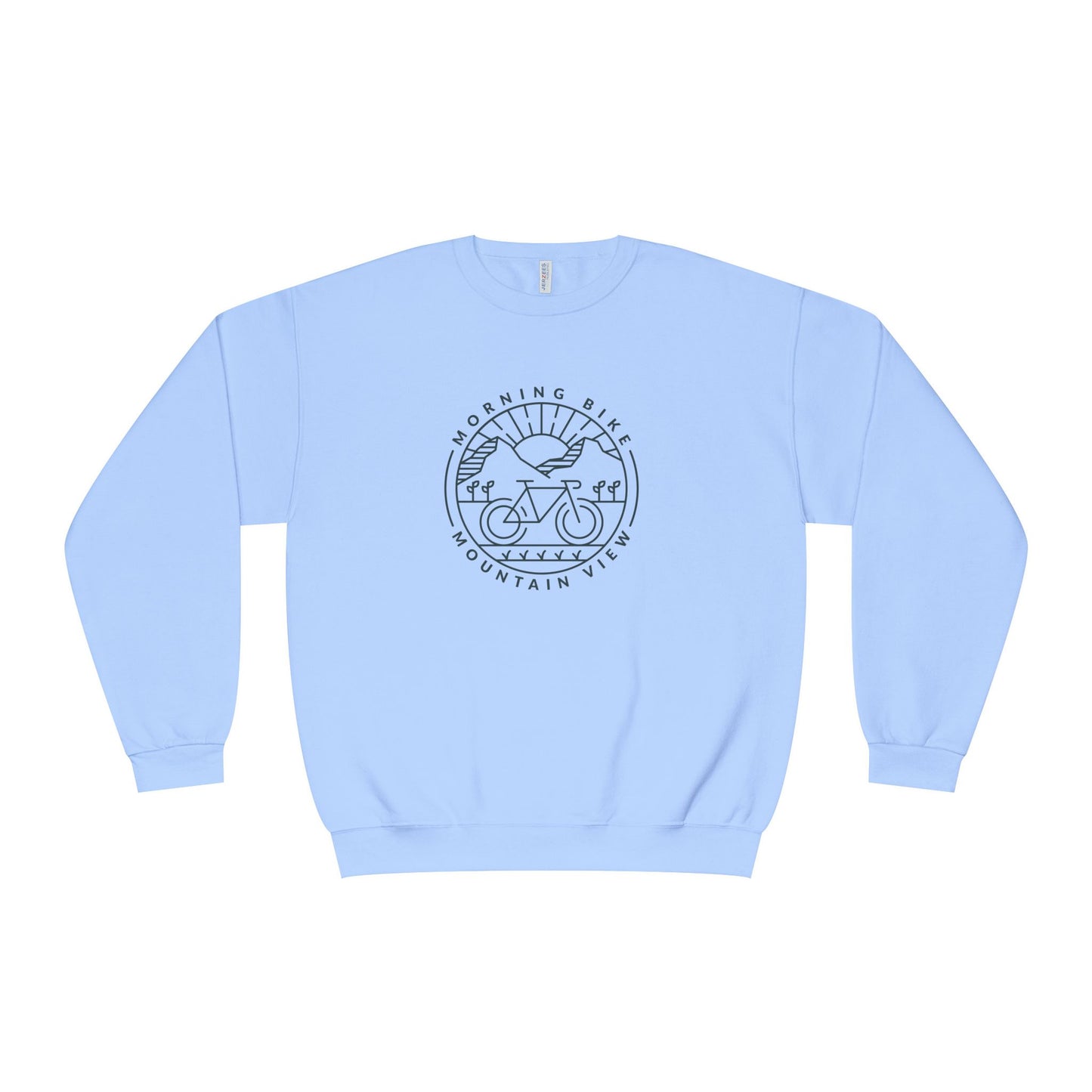Morning Bike, Mountain View. Unisex NuBlend® Crewneck Sweatshirt