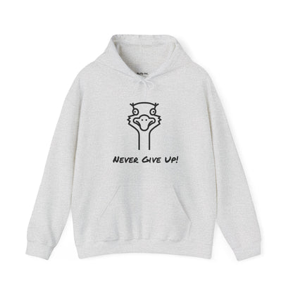 Never Give Up. Oscar The Ostrich and JimmyV Never Gave Up.  Unisex Hooded Sweatshirt.
