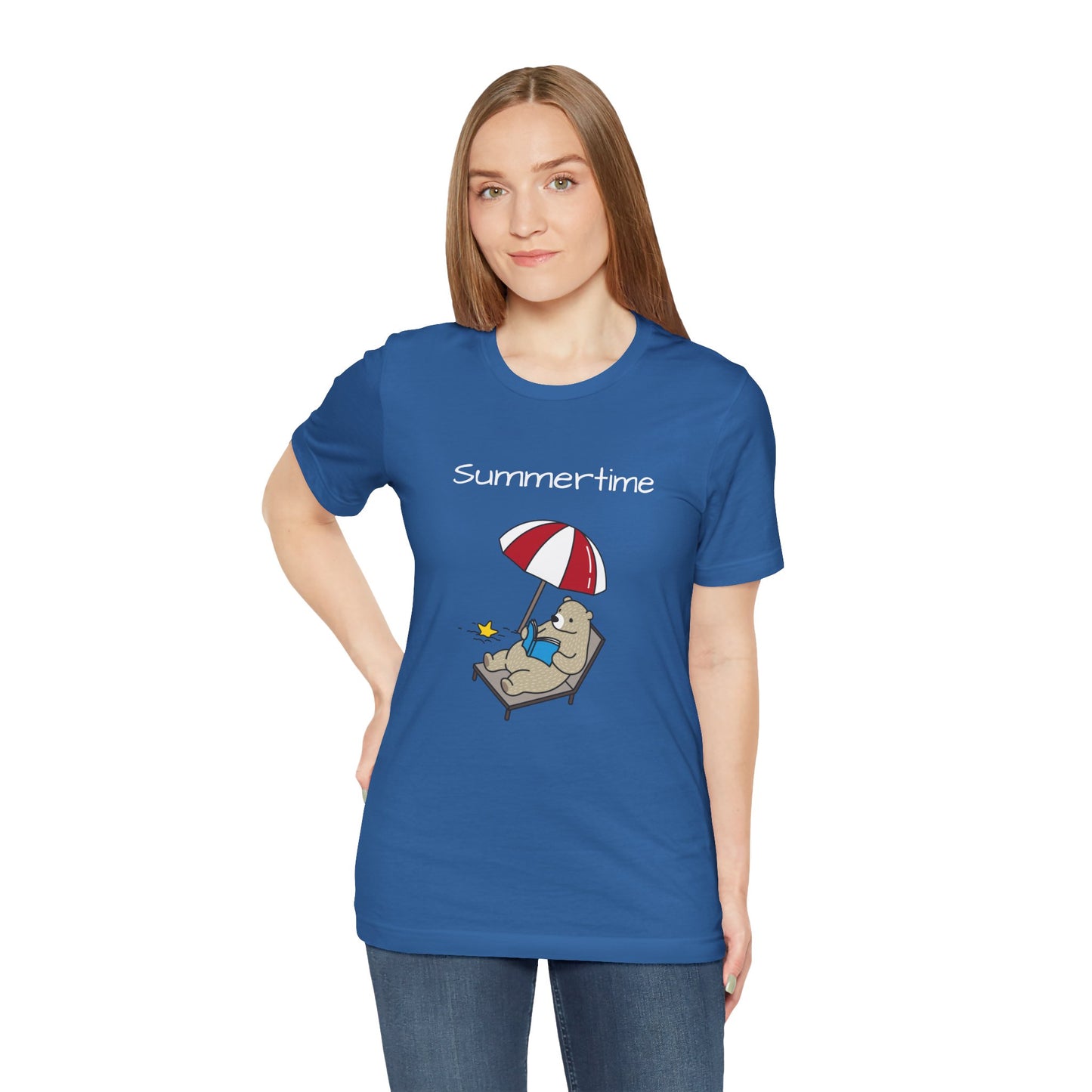 Summertime. Bear.  Unisex Jersey Short Sleeve Tee