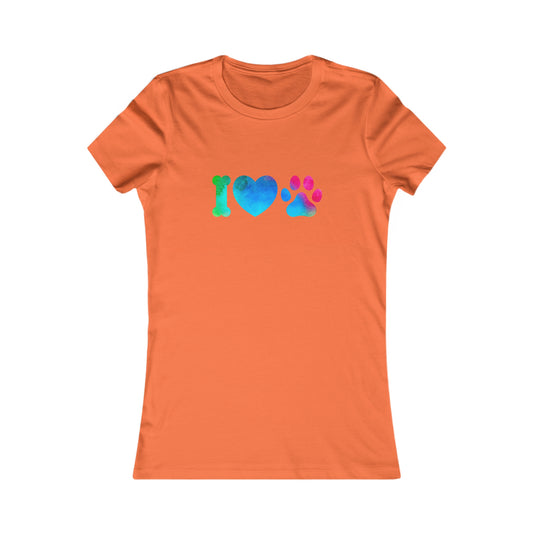 I Heart Paws. Women's Favorite Tee