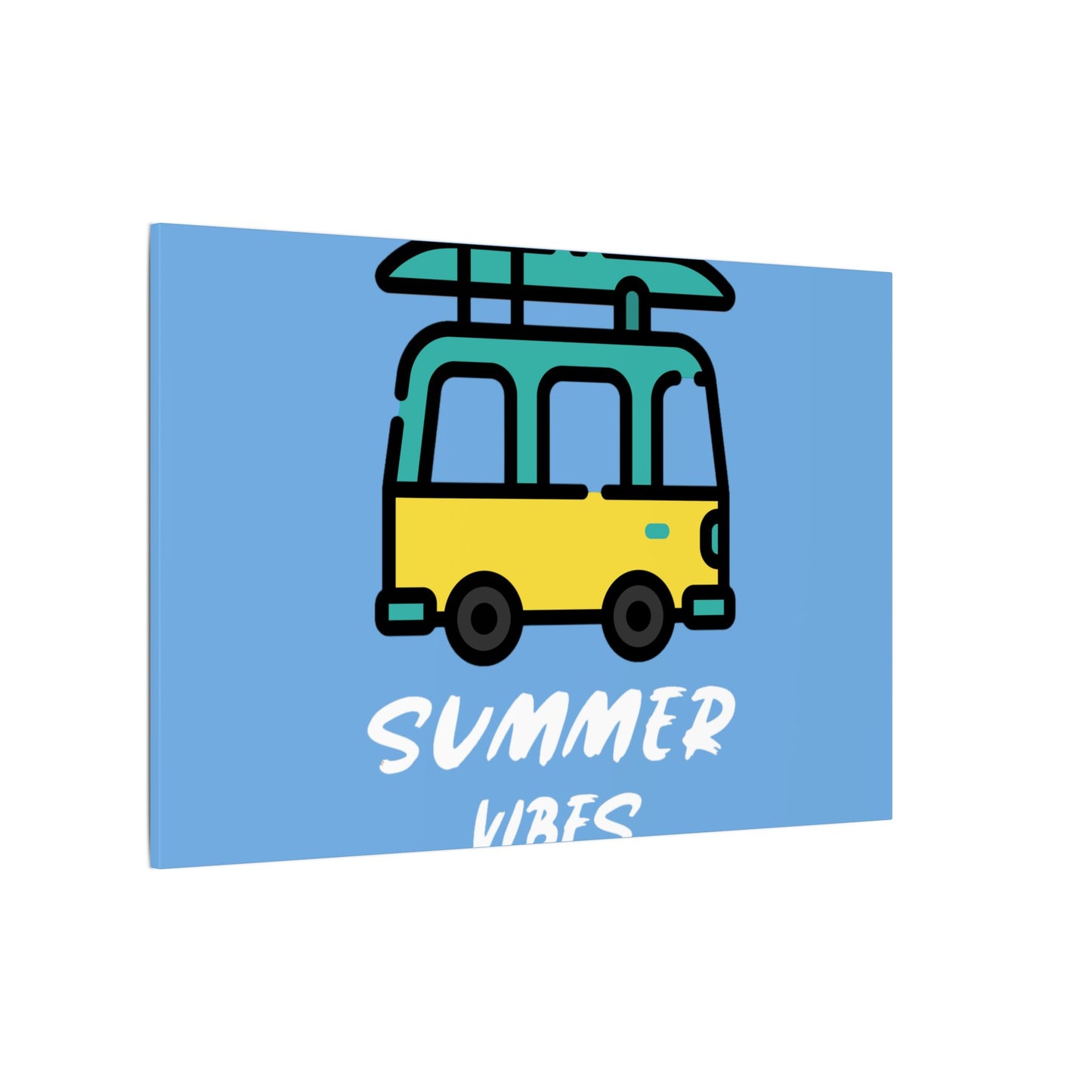 Summer Vibes Canoe on Van. Canvas Gallery Wraps