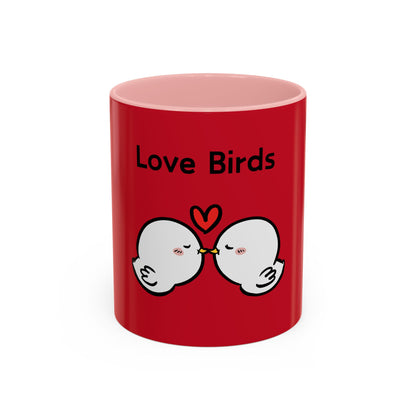 Love Birds Cute Design. Cartoon Mug, 11oz