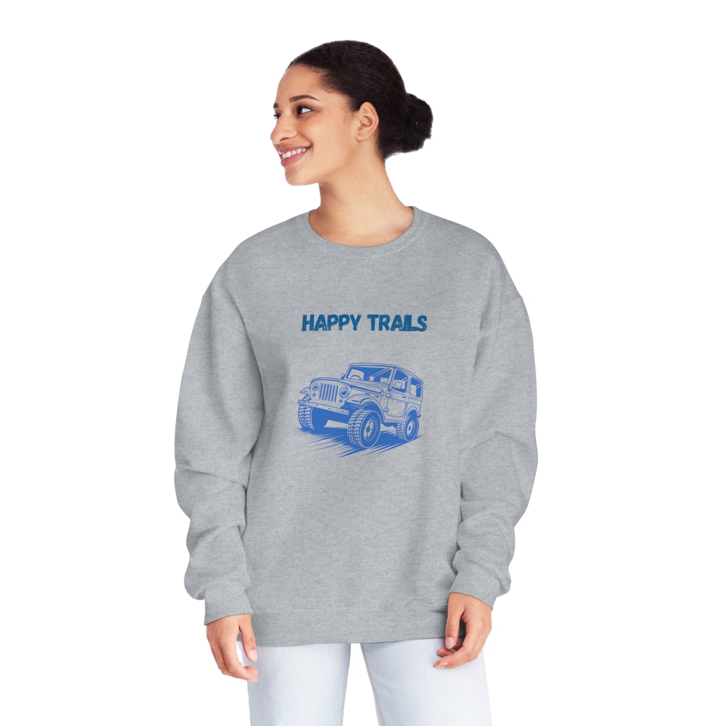 Exploring Happy Trails In a Jeep. Unisex NuBlend® Crewneck Sweatshirt