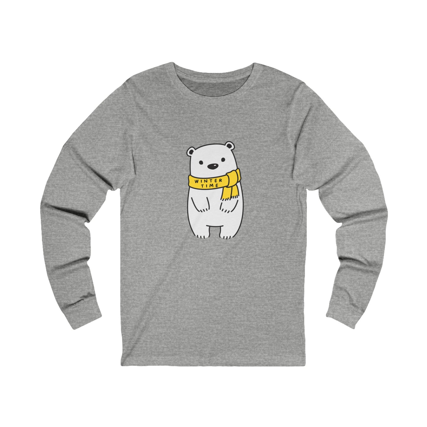 Winter Time BK Bear. Unisex Jersey Long Sleeve Tee