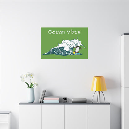 Ocean Vibes. Green Canvas Gallery Wraps