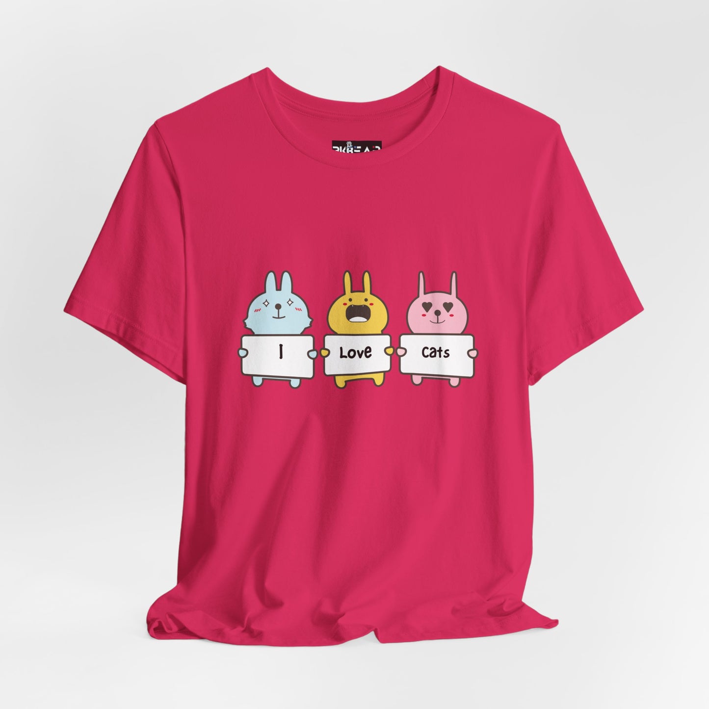 I Love Cats. Women's Unisex Jersey Short Sleeve Tee