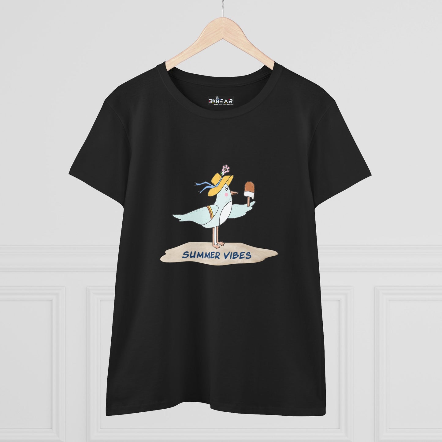 Regal Seagull Summer Vibes. Women's Midweight Cotton Tee