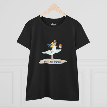 Regal Seagull Summer Vibes. Women's Midweight Cotton Tee