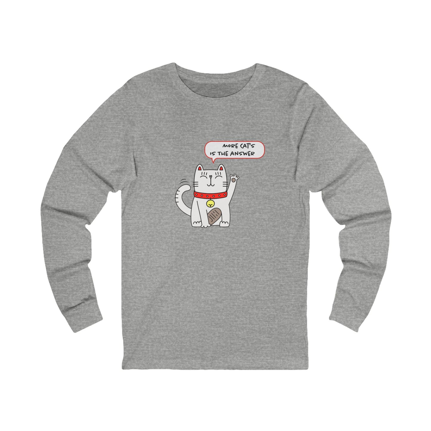 Oliver Says More Cats Is The Answer. Unisex Jersey Long Sleeve Tee