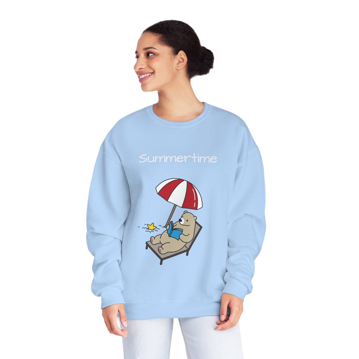 Summertime. Bear. Unisex NuBlend® Crewneck Sweatshirt