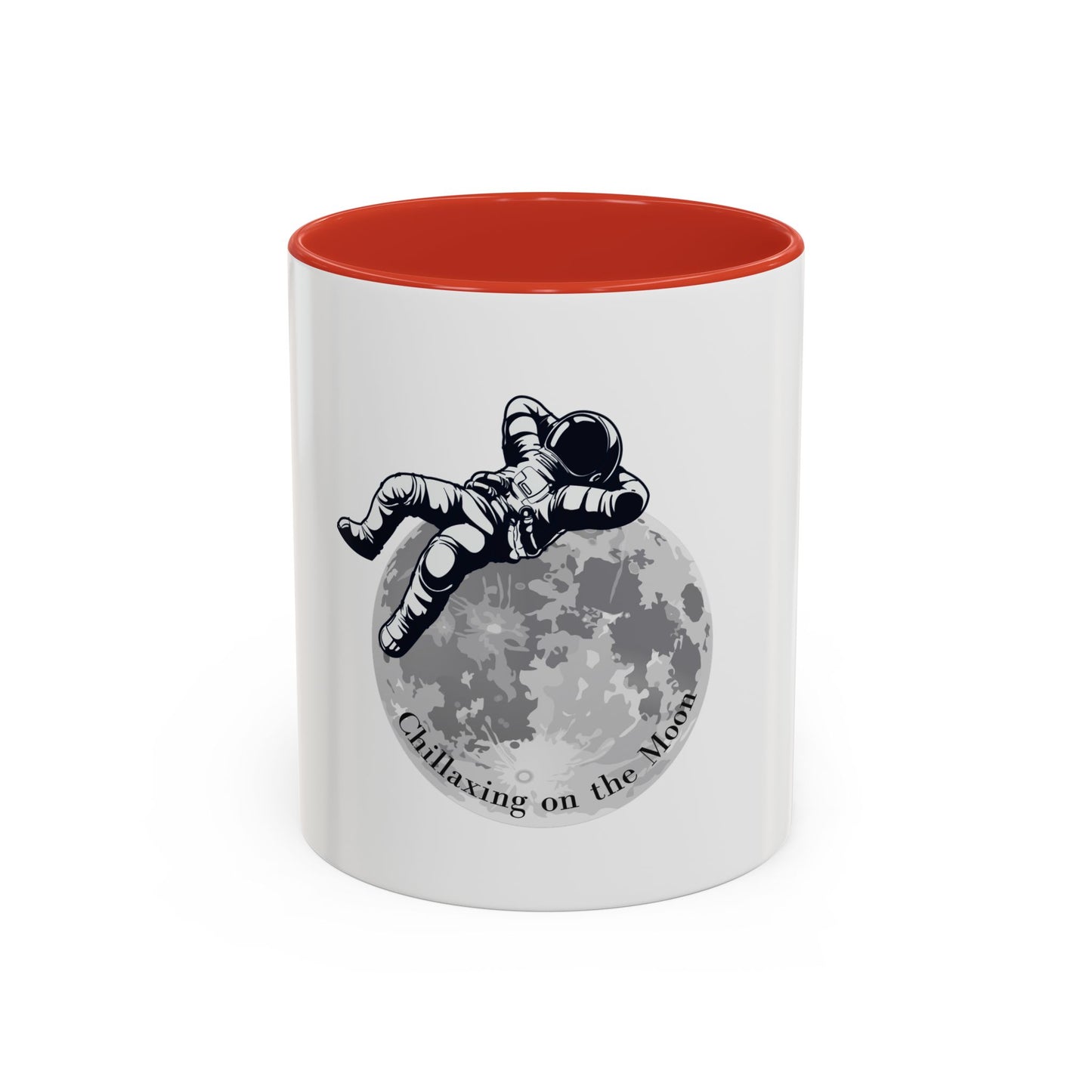 Chillaxing on The Moon. Accent Coffee Mug, 11oz