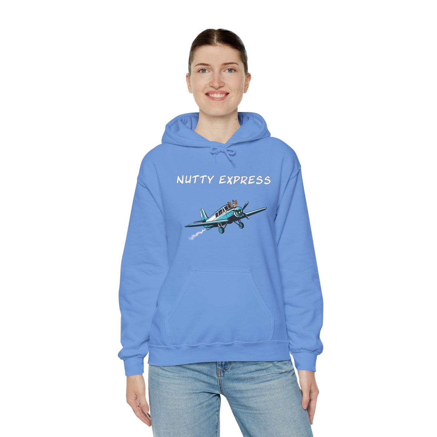 Nutty's Express Delivery. Always On-Time. Unisex Hooded Sweatshirt.