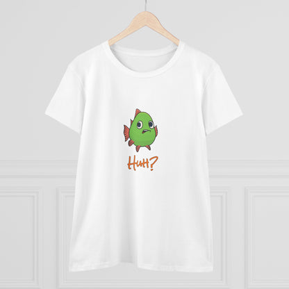 Fish In Total Disbelief. Women's Midweight Cotton Tee