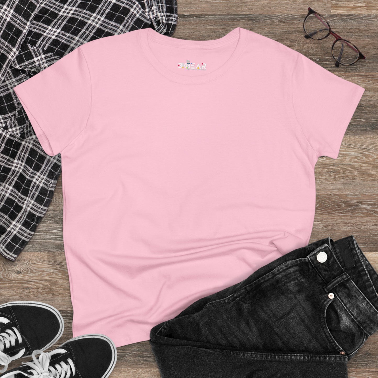 Solid Orange. Women's Midweight Cotton Tee