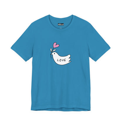 Love. Dove. Unisex Jersey Short Sleeve Tee