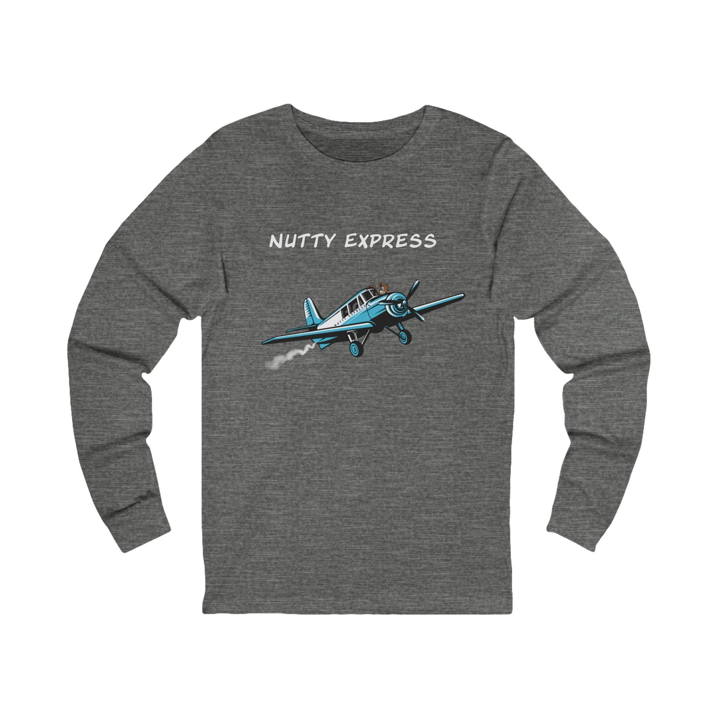 Nutty's Express Delivery. Always On-Time.  Unisex Jersey Long Sleeve Tee.