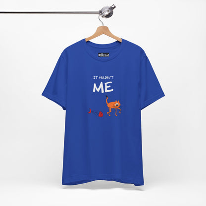Leo The Cat Didn't Do It. Unisex Jersey Short Sleeve Tee