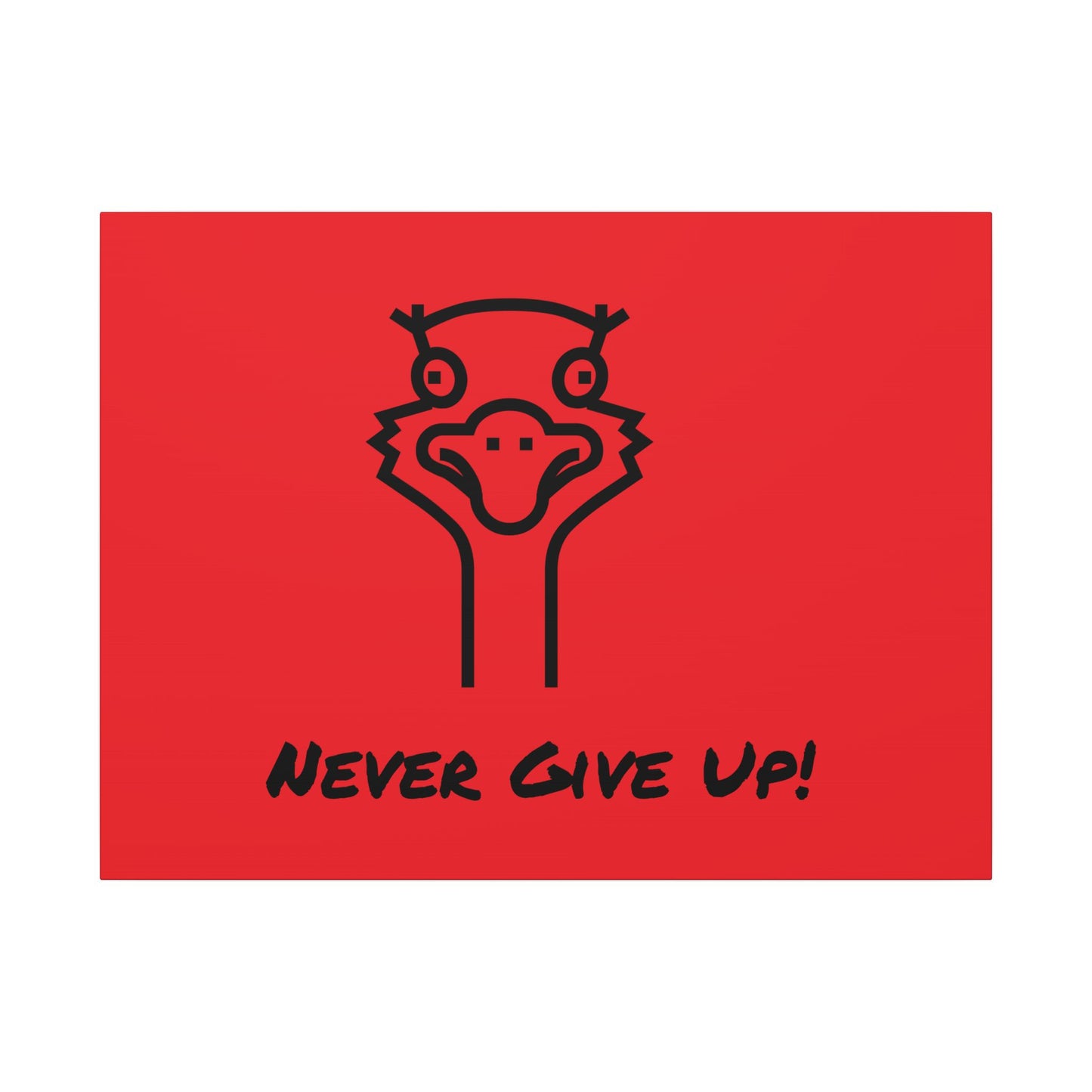 Oscar The Ostrich and JimmyV Never Gave Up. Canvas Gallery Wraps