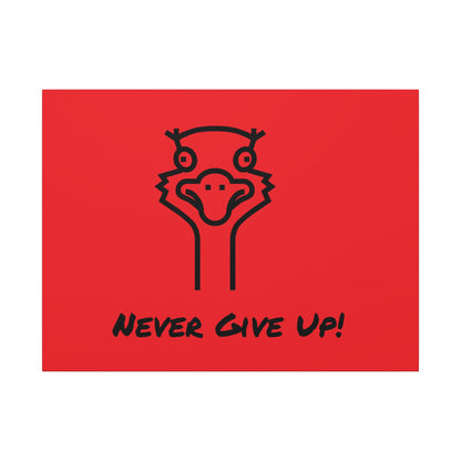 Oscar The Ostrich and JimmyV Never Gave Up. Canvas Gallery Wraps