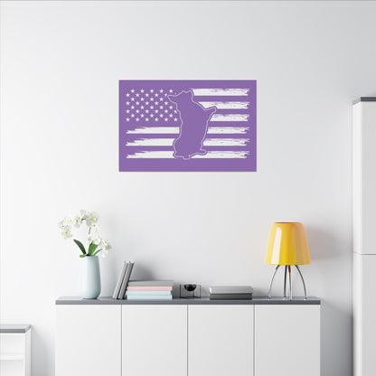 Charlie The American Flag Dog. Canvas Gallery Wraps