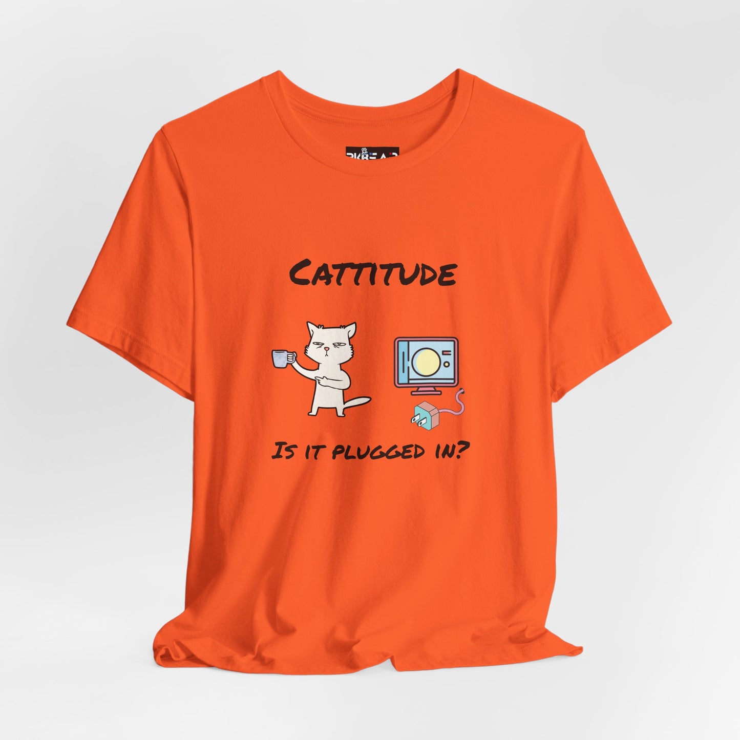 Cattitude, Is it plugged In, Unisex Jersey Short Sleeve Tee