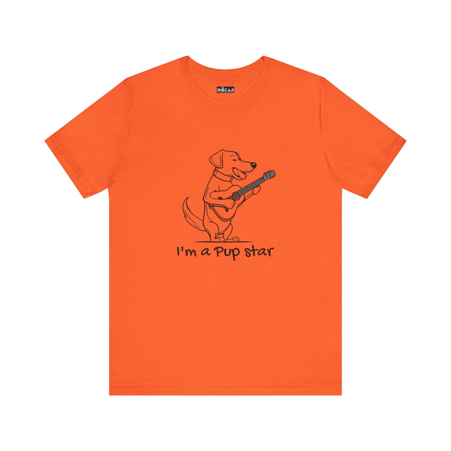 Dog With a Guitar. I'm a Pup Star. Unisex Jersey Short Sleeve Tee