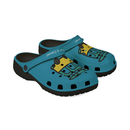 Summer Vibing Van Rubber Clogs For Men- Turquois