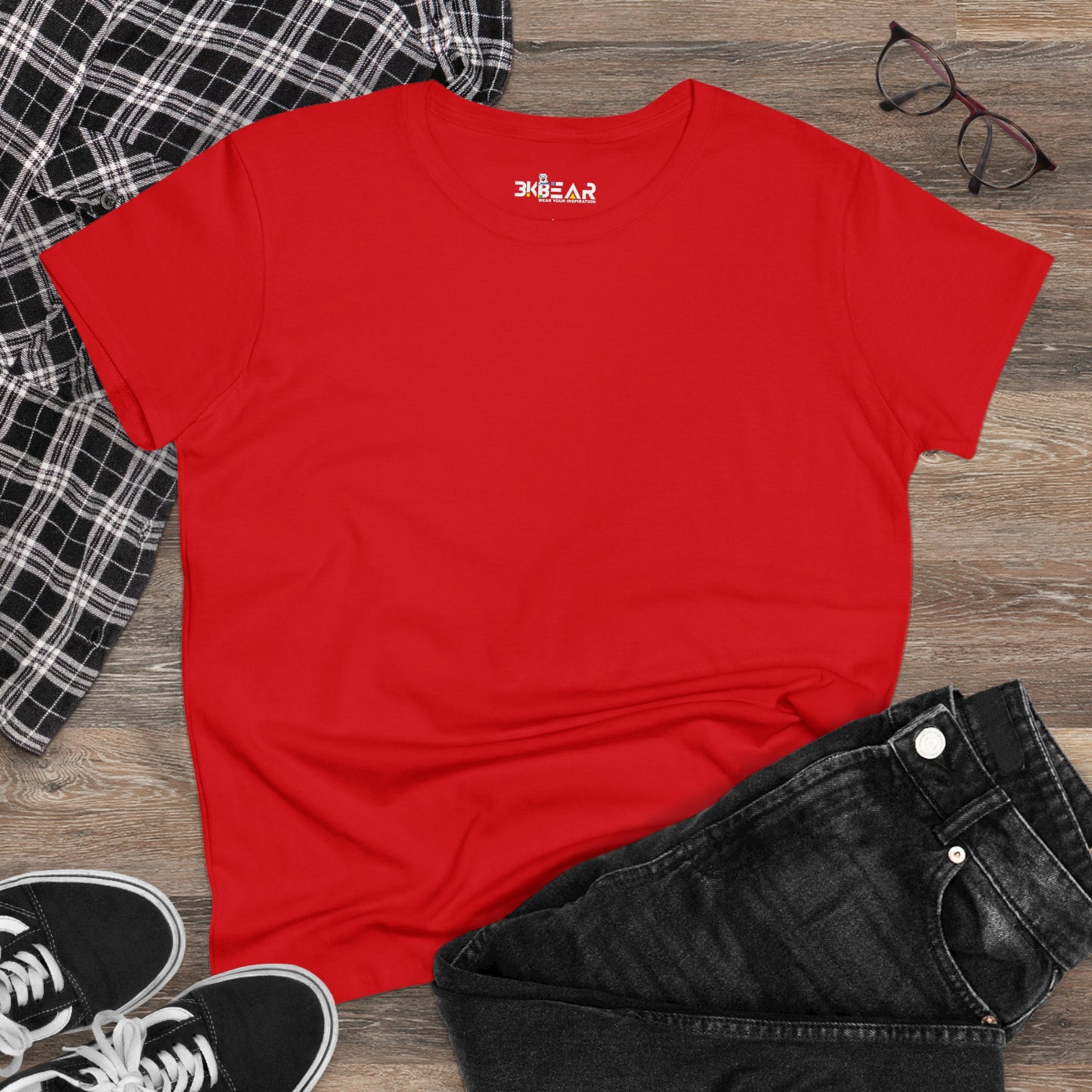 Solid Ash. Women's Midweight Cotton Tee