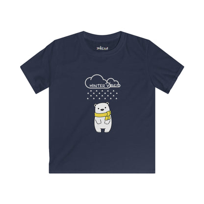 Winter Time Bear Kids Softstyle Tee