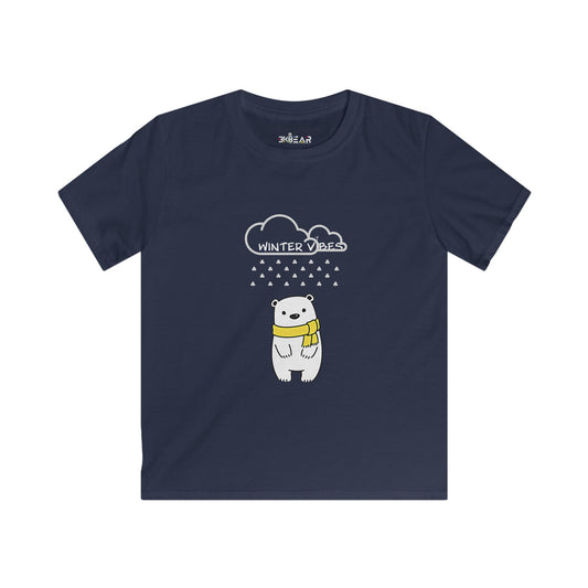 Winter Time Bear Kids Softstyle Tee
