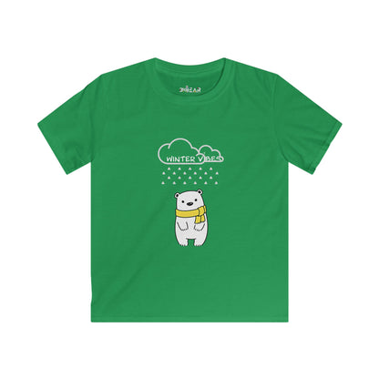 Winter Time Bear Kids Softstyle Tee