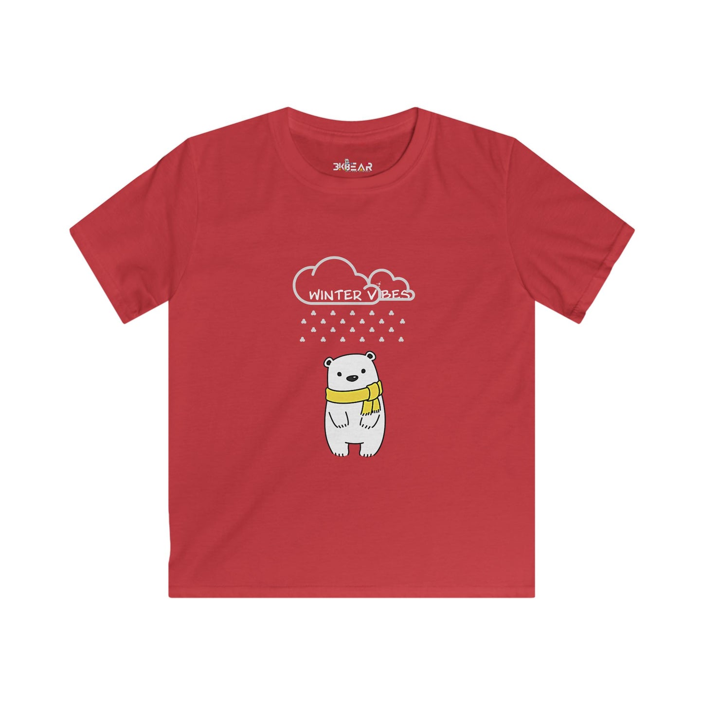 Winter Time Bear Kids Softstyle Tee
