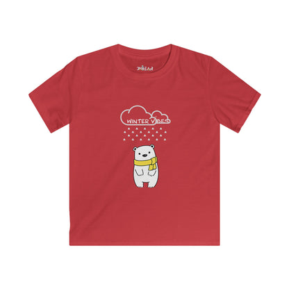 Winter Time Bear Kids Softstyle Tee