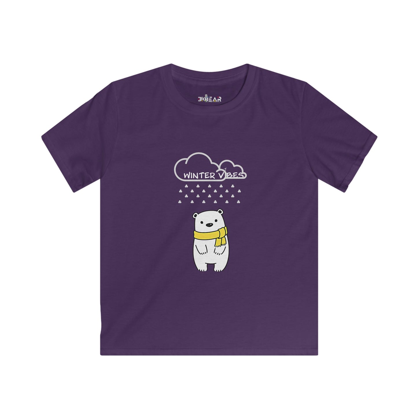 Winter Time Bear Kids Softstyle Tee