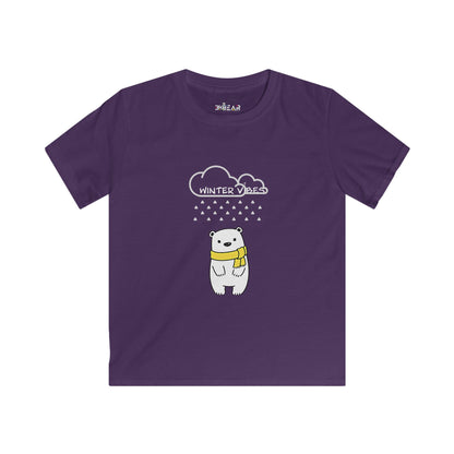 Winter Time Bear Kids Softstyle Tee